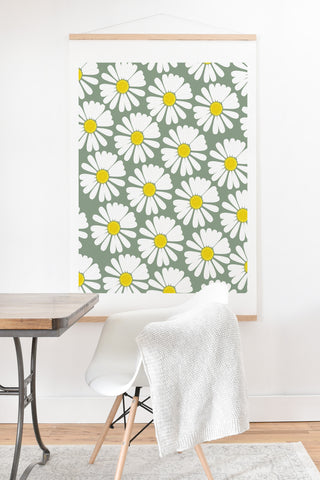 Georgiana Paraschiv Chamomile Pattern Art Print And Hanger