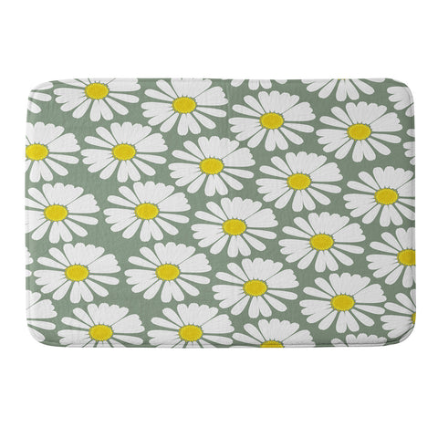 Georgiana Paraschiv Chamomile Pattern Memory Foam Bath Mat