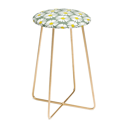 Georgiana Paraschiv Chamomile Pattern Counter Stool