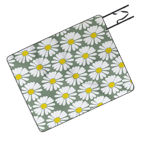 Georgiana Paraschiv Chamomile Pattern Picnic Blanket