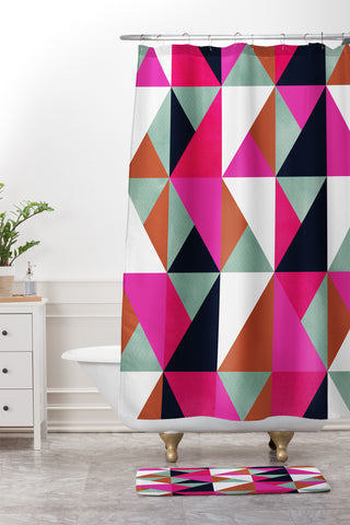 Georgiana Paraschiv Colour and Pattern 20 Shower Curtain And Mat