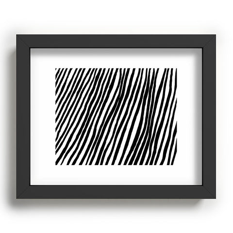 Georgiana Paraschiv Diagonal Stripes Black Recessed Framing Rectangle