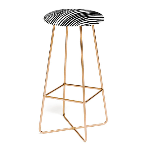 Georgiana Paraschiv Diagonal Stripes Black Bar Stool