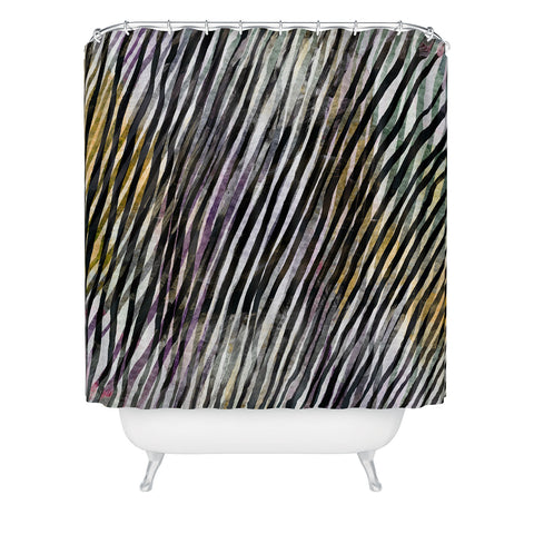 Georgiana Paraschiv Diagonal Stripes Shower Curtain