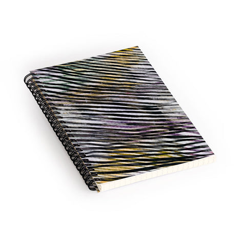 Georgiana Paraschiv Diagonal Stripes Spiral Notebook