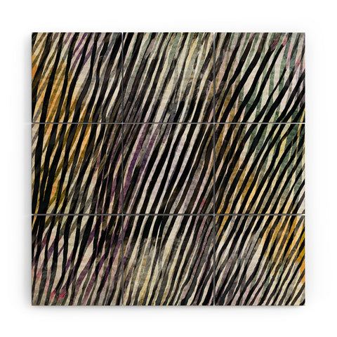 Georgiana Paraschiv Diagonal Stripes Wood Wall Mural