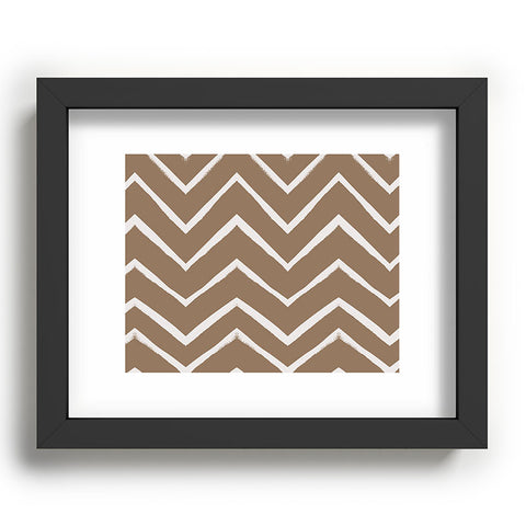 Georgiana Paraschiv Distressed Chevron Gold Recessed Framing Rectangle