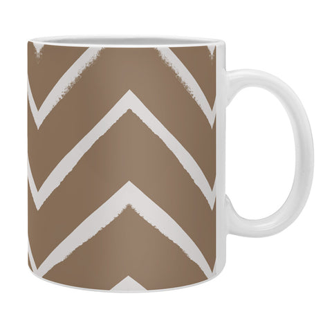 Georgiana Paraschiv Distressed Chevron Gold Coffee Mug