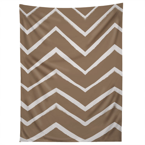 Georgiana Paraschiv Distressed Chevron Gold Tapestry