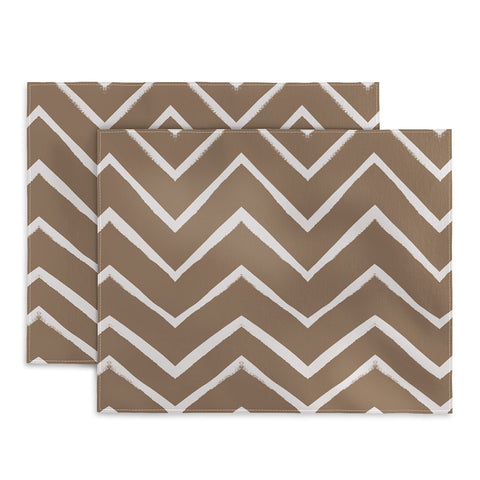 Georgiana Paraschiv Distressed Chevron Gold Placemat