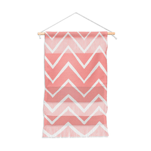 Georgiana Paraschiv Distressed Chevron Light Salmon Pink Wall Hanging Portrait