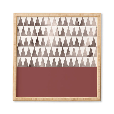 Georgiana Paraschiv Earthy Triangles Framed Wall Art