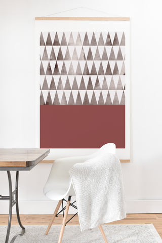 Georgiana Paraschiv Earthy Triangles Art Print And Hanger