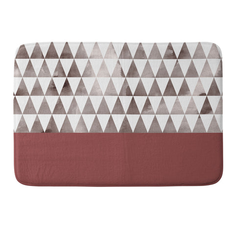 Georgiana Paraschiv Earthy Triangles Memory Foam Bath Mat
