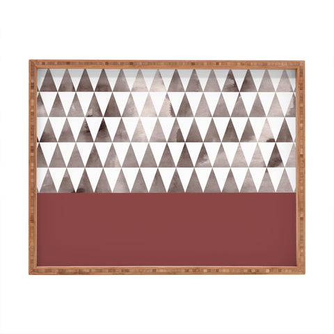 Georgiana Paraschiv Earthy Triangles Rectangular Tray