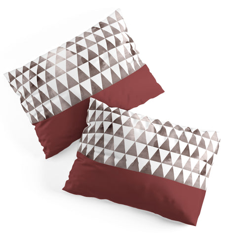 Georgiana Paraschiv Earthy Triangles Pillow Shams