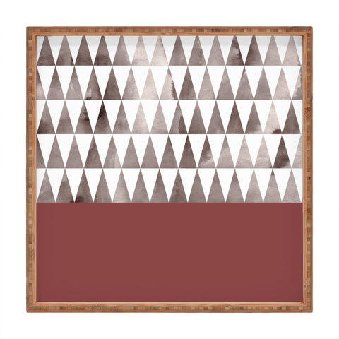 Georgiana Paraschiv Earthy Triangles Square Tray