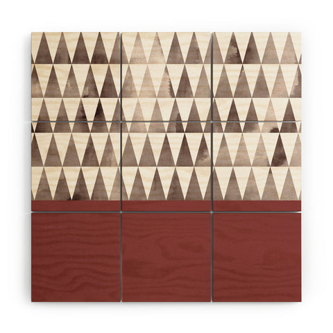 Georgiana Paraschiv Earthy Triangles Wood Wall Mural