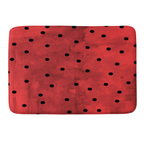 Georgiana Paraschiv Flamenco Dots Memory Foam Bath Mat