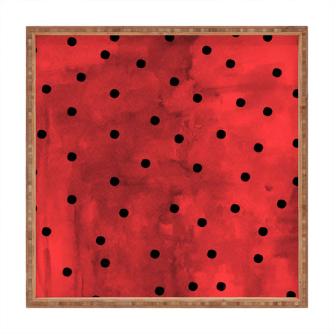 Georgiana Paraschiv Flamenco Dots Square Tray