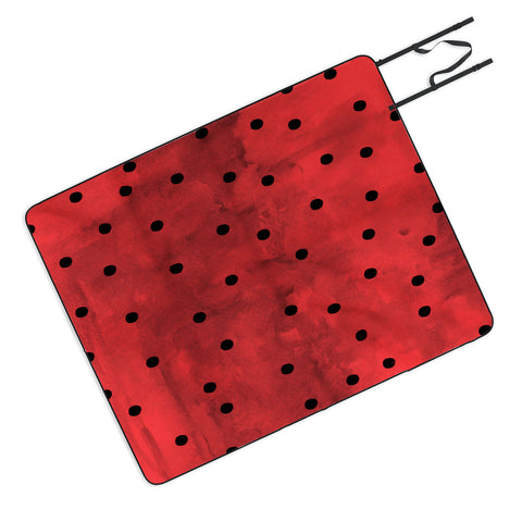 Georgiana Paraschiv Flamenco Dots Picnic Blanket