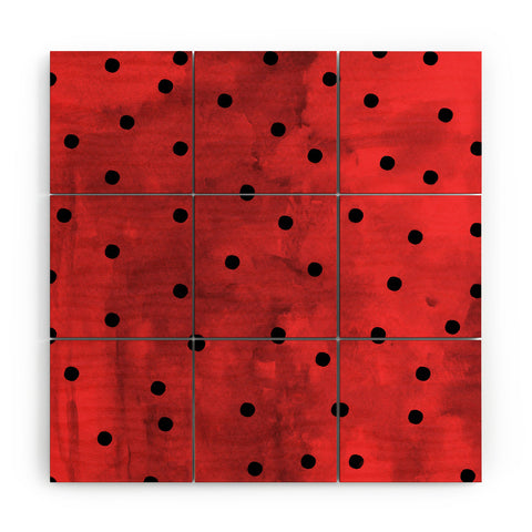 Georgiana Paraschiv Flamenco Dots Wood Wall Mural