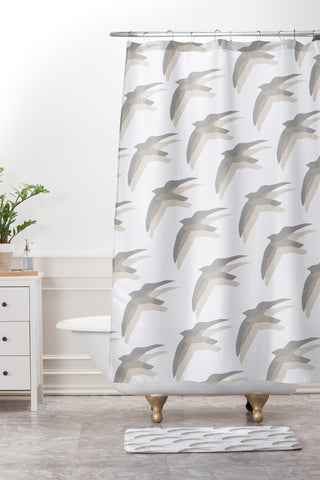 Georgiana Paraschiv Flight II Shower Curtain And Mat