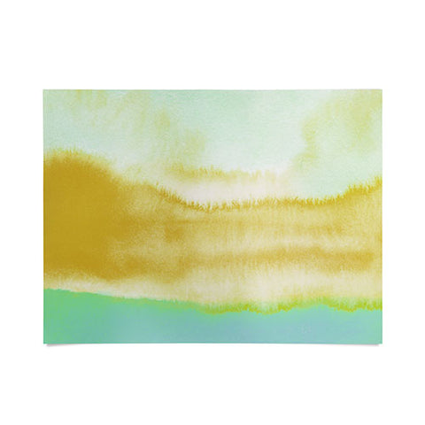 Georgiana Paraschiv Gold and Mint Landscape Poster