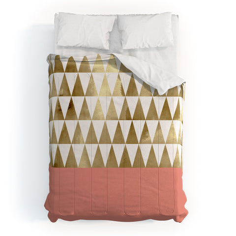 Georgiana Paraschiv Gold Triangles Comforter