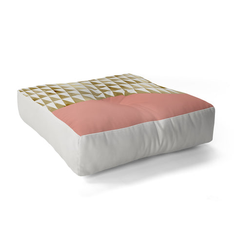 Georgiana Paraschiv Gold Triangles Floor Pillow Square