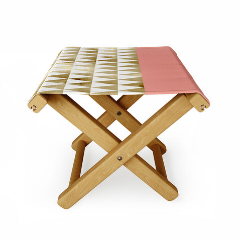 Georgiana Paraschiv Gold Triangles Folding Stool