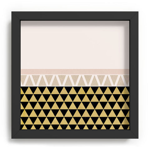 Georgiana Paraschiv Gold Triangles on Black Recessed Framing Square