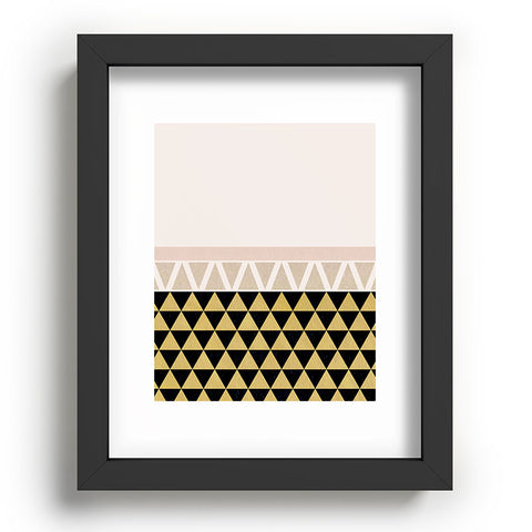 Georgiana Paraschiv Gold Triangles on Black Recessed Framing Rectangle