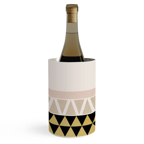 Georgiana Paraschiv Gold Triangles on Black Wine Chiller