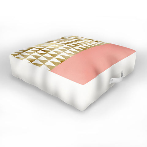 Georgiana Paraschiv Gold Triangles Outdoor Floor Cushion