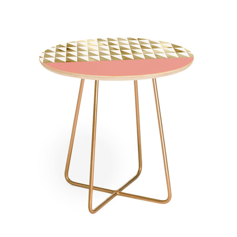 Georgiana Paraschiv Gold Triangles Round Side Table