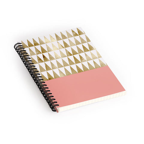Georgiana Paraschiv Gold Triangles Spiral Notebook