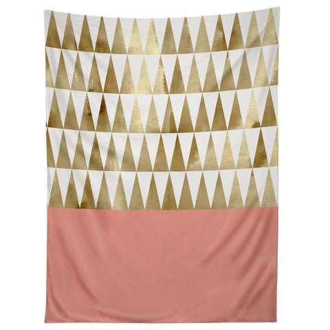 Georgiana Paraschiv Gold Triangles Tapestry