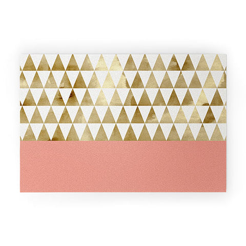 Georgiana Paraschiv Gold Triangles Welcome Mat