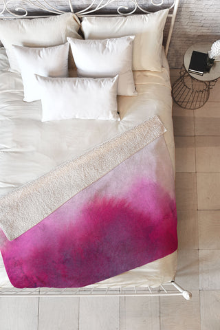 Georgiana Paraschiv Hazy Pink Fleece Throw Blanket