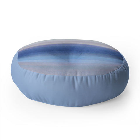 Georgiana Paraschiv In Blue Sunset Floor Pillow Round
