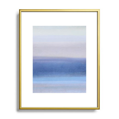 Georgiana Paraschiv In Blue Sunset Metal Framed Art Print