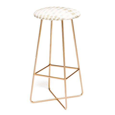 Georgiana Paraschiv Metallic Triangles Bar Stool