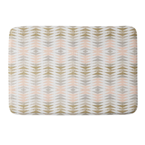 Georgiana Paraschiv Metallic Triangles Memory Foam Bath Mat
