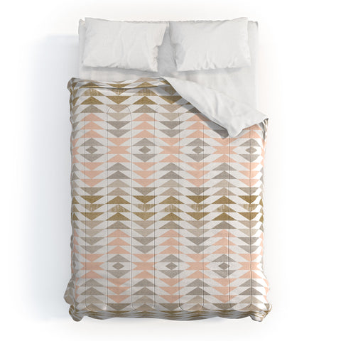 Georgiana Paraschiv Metallic Triangles Comforter