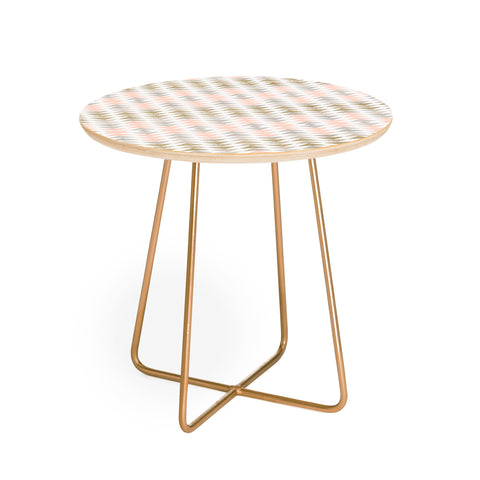 Georgiana Paraschiv Metallic Triangles Round Side Table