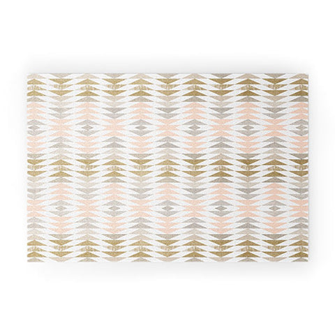 Georgiana Paraschiv Metallic Triangles Welcome Mat