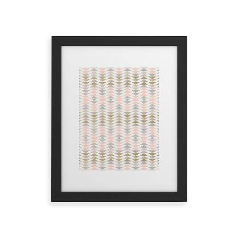 Georgiana Paraschiv Metallic Triangles Framed Art Print