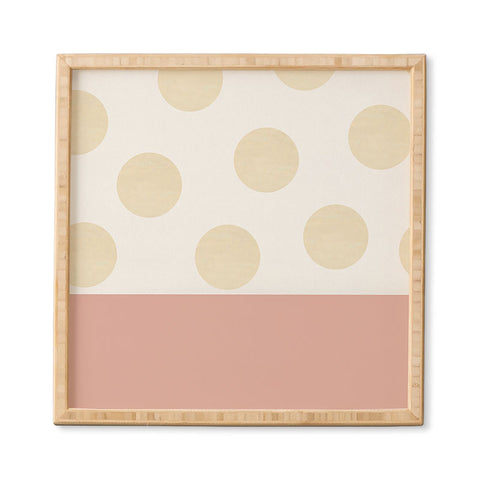 Georgiana Paraschiv Minimal Gold Dots Framed Wall Art