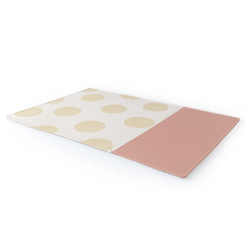 Georgiana Paraschiv Minimal Gold Dots Area Rug